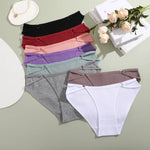 4PCS/Set Women Cotton Panties Sexy Low Waist Briefs Female Soft Breathable Underwear Button Design Fashion Comfortable Lingerie