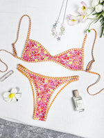Sexy Coffee Polka Dot Print Bikini Set 2026 Women Pleate Push Up Bra Hollow Out Thong Swimsuit Summer Pool Bathing Suit Swimwear