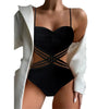 Black Push Up Swimsuit One Piece Swimwear Women Cut Out Trikini Swimming Suit Brazilian Monokini Bodysuit Beach Bathing Suit test