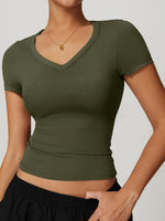 Gym running short sleeved t-shirt fitness bra yoga sportswear women's vest sports top