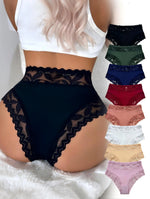 8-Piece Set sexy lingerie Hollow-out lace spliced fabric Women's panties Breathable women's underwear