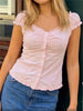 Women Summer Tops and Blouse Short Sleeve Square Neck Button Down Shirts Y2K Retro Casual Daily Streetwear test