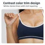 Yoga Bra U-Shaped Adjustable Shoulder Strap Cross Back Women Fitness Sports Bra Top Gym Yoga Athletic Tight Workout Jog Soft Pad