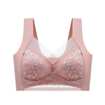 L-5XL Contrast Lace Wireless Bras For Womens Lingerie Top Female Lace Bra Underwire Plus Size Brassiere Perspective Sexy Bras
