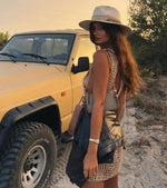 2026 Summer Sexy One Neck Cut Out Circle Decoration Corset Slim Beach Mini Dress Women Seaside Beachwear Swimwear Cover Up A2796