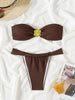 ZTVitality Solid Bikini Strapless Swimwear Women's Swimsuit 2025 New Sexy Biquini Bikini Set Low Waist Summer Bathing Suit test