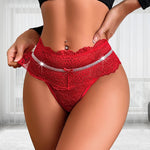 1pcs Low Waist Red Sexy Women's Panties Embroidery Floral Lady Briefs Elegant Sexy Lingerie Fashion Style Female Underwear