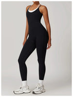 Yoga Jumpsuit Fake two color contrast halter sport jumps Women Push Up Gym Fitness Overalls Sport Outfit Sportswear Clothes 8843