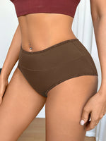 1PCS Women High Waist Seamless Panties Tummy Control Briefs Soft Breathable Solid Basic Underwear Ladies Lingerie S-XXL