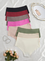 8pcs/Set Women Seamless High Waist Panties Letter Underwear Comfortable Stretchy Female Briefs