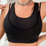 1Pcs Tank Top Women Gym Women Corset Sports Bra Push Up Crop Top Fitness Breathable Sexy Camisole Running Athletic Sportswear