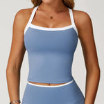 Women's Pilates Tank Top Push-Up Sports Bra Hollow Breathable Fitness Bras Gym Yoga Vest Running Tops High Strength Sportswear