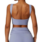 NCLAGEN Running Sports Bra Women High Support Open Back Yoga Breathable Slim Fit Fitness Pilates Tank Top With Removable Pads