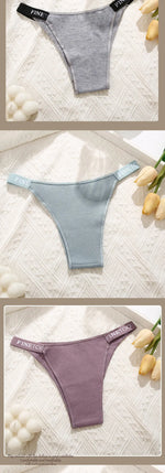 Women Cotton Maillard Brazilian Sexy Panties Breathable Low Waist Female Underwear Soft Solid Color Intimates High Elastic Linge
