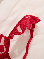 Fairy Lingerie Floral Valentine Charming Brief Panty Underwear Sexy Nighty Fancy Underwear Brief Set for Lady See Through Bra
