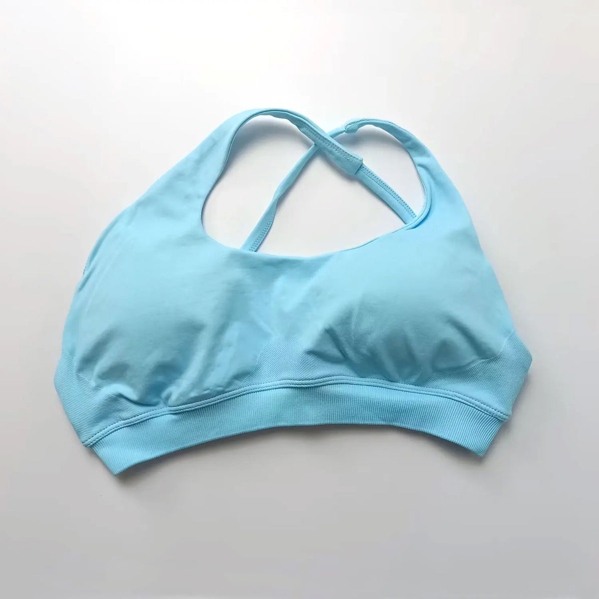 NCLAGEN Asymmetric Sports Bra High Support Backless Gym Top Women Halter Fitness Running Workout Clothes Sexy Seamless Underwear