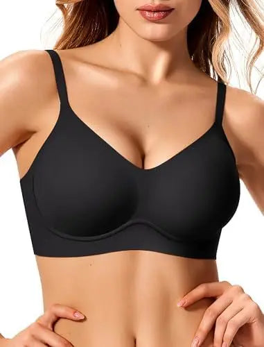 Women's Jelly Wire-Free Seamless Bra Solid Color Thin Molding 3/4 Cup Push-Up Seamless Bra Soft Support Comfortable Underwear