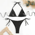 Sexy Gold Silver Red Strings Bikini 2024 Women Swimsuit Female Swimwear Thong Bikinis Set Brazilian Beach Bathing Suit Biquini