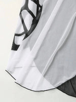 Sexy Butterfly Print Cover Up 2026 Women Black Patchwork Mesh Dress Tunic Bikini Lady Elegant Bath Sarong Wrap Skirt Beachwear