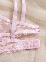 3PCS Lace Women's Underwear Set Sexy Mesh Lace Push-Up Bra Stylish Comfy Underwire Lingerie Bra for Women