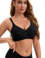 Women's Small Teardrop Smooth Wire-free Bra 3/4 Cup Thin Mold Jelly-like Bra Comfortable and Breathable Underwear Plus