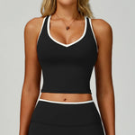 Running Sports Bra Women Underwear High Support Open Back Yoga Bra Breathable Fitness Pilates Tank Workout Top Removable Pads