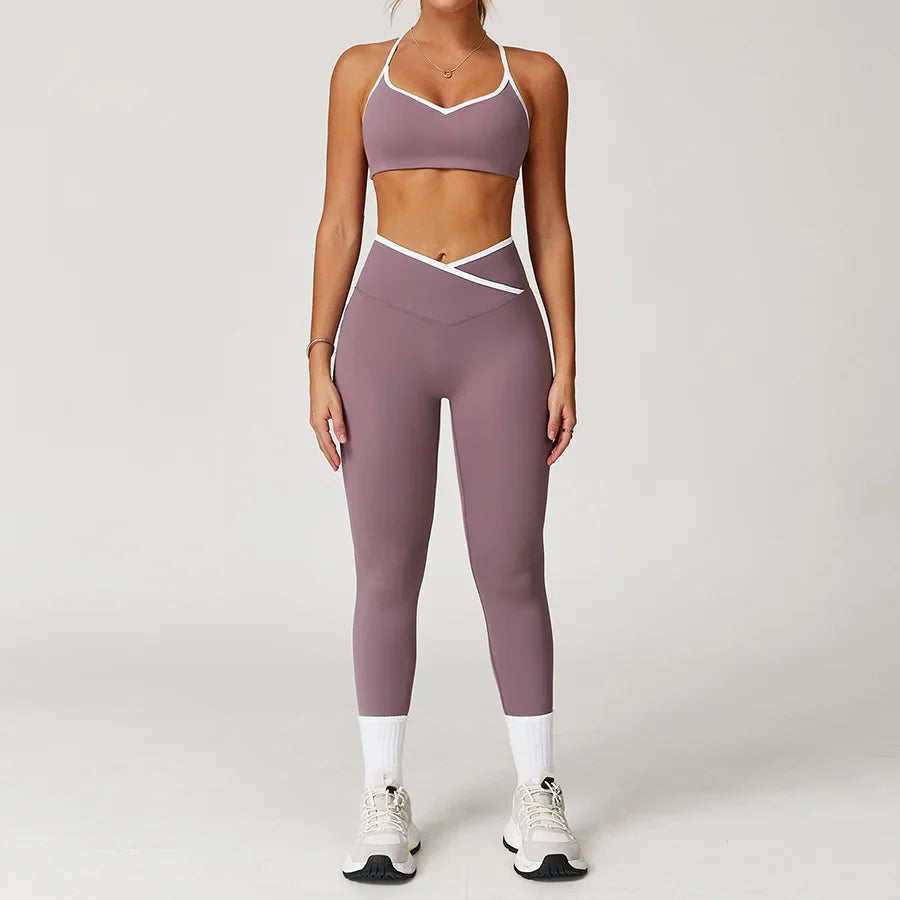 Sportswear Woman Gym Sports Bra Shorts Leggings 2 Piece Set Workout Naked Feeling Seamless Female Fitness Clothing Tracksuits