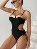 2024 Sexy Black One Piece Swimsuit Cut Out Bandage Trikini Swim Bathing Suit Monokini Push Up Brazilian Swimwear Women Bodysuit test