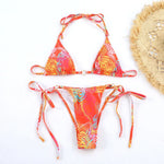 2026 Sexy Bikinis Micro Thongs Swimsuit Women Bathing Suit Rings Biquini Bandage Beachwear Print Swimwear Bikini Sets With Chain