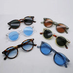 Vintage Rice Nail Round Sunglasses Men Women Brand Hawksbill Blue Shades Eyewear Female Brand Design Sun Glasses Men oculos
