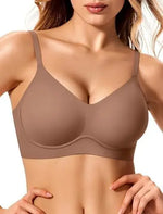 Women's Jelly Wire-Free Seamless Bra Solid Color Thin Molding 3/4 Cup Push-Up Seamless Bra Soft Support Comfortable Underwear