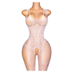 Transparent Fishnet Hollow Lingerie Set Women Hanging Neck Erotic Crotchless Bodystockings Open Bras BodySuits Hot Underwear Set