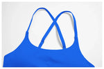Backless Yoga Bra Woman Gym Tops Sports Bra Strap Cross Back Womens Underwear Adjustable Shoulder Strap Inner Padded Yoga Vest