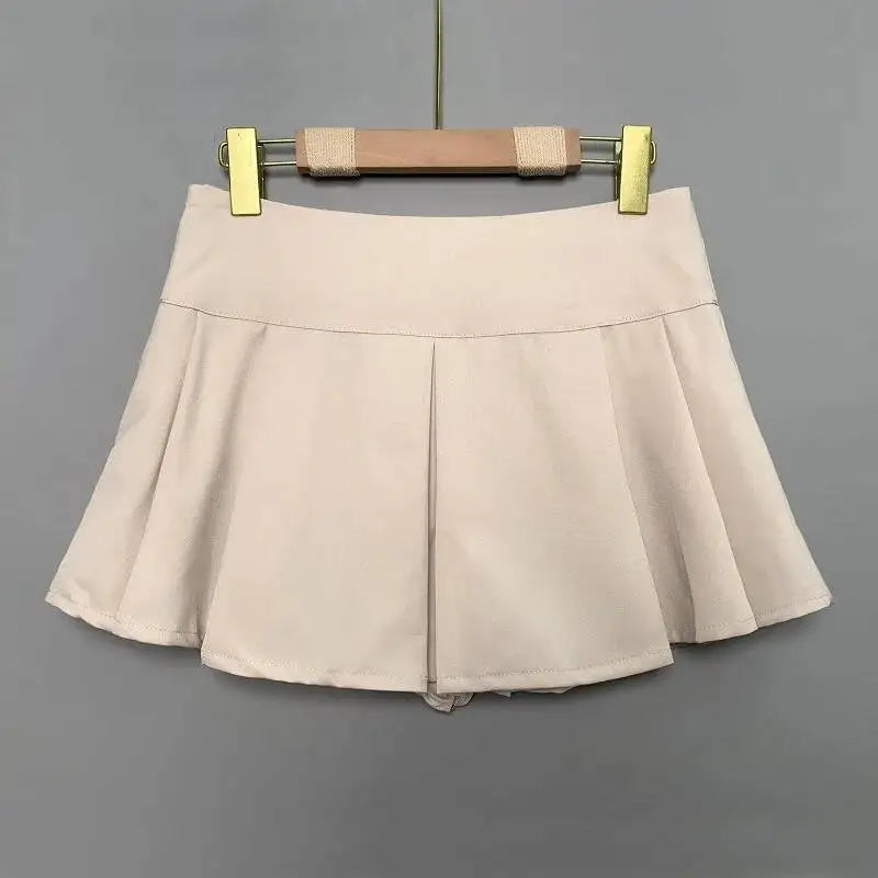 WOMENGAGA Korea Style Sexy Slim High Waist Strap A-line Half Length Skirt Fashion Women Skorts JK Sweet 2023 NewOW3W