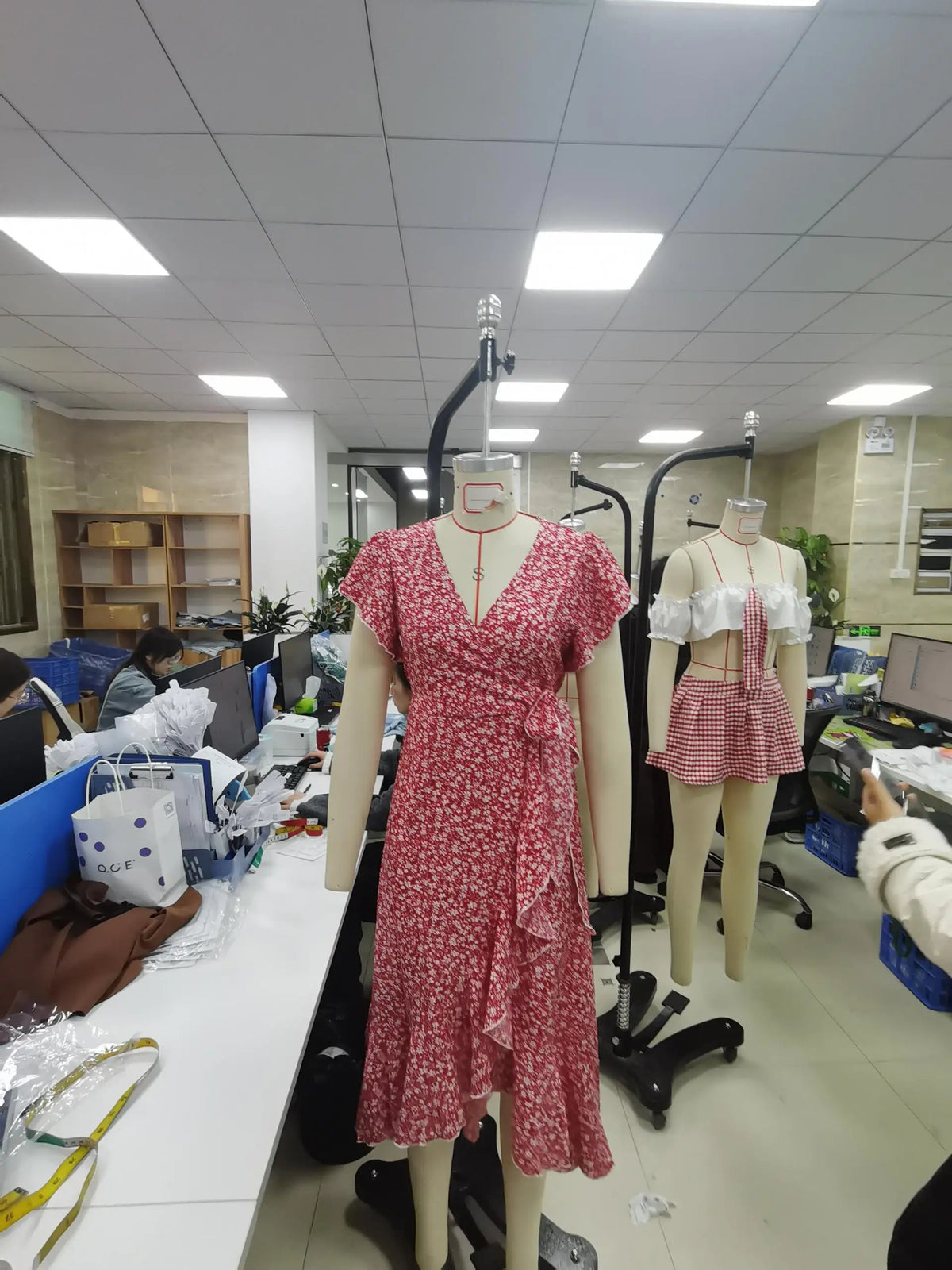 Women's Summer Flower Print Ruffle Dress Fashion 2025 Elegant Short Sleeve Wrap V Neck Tie Side Dresses