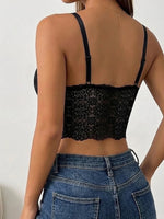 Women's Sexy Floral Lace Bralette Push Up Crop Cami Top Mesh Unlined Wireless Bra Comfortable Female Lingerie Underwear
