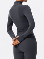 Hearuisavy Summer Ultra-Soft Fabrics Tight Sports Jackets Women Zipper Gym Yoga Clothes Female Quick-Dry Long Sleeve Sportswear