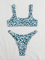 Sexy Micro Bikini 2026 Women Orange Leopard Push Up Padded Thong Swimsuit Female Cut Out Bathing Suit Swimwear Trajes De Baño