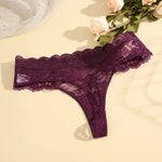 5Pcs Lace Sexy Thongs Women Low-Rise Briefs Sexy Soft Ladies Underwear Trendy Floral Underpants Female Flowery Panty Lingerie