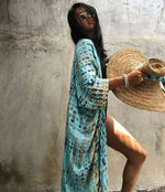 Beach Cover Ups for Swimwear Women Black Tie Dye Kimono Swimsuit Cape Summer Dress 2022 Beachwear Outfits Sales