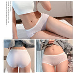3Pcs/Set Women's Seamless Cotton Briefs Women Panties Solid Color Breathable Underwear Female Low Waist Soft Lingerie S-XXL