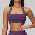 Summer Women Sports Bra Pilates Yoga Bra Hanging Neck Gym Underwear Running Fitness Shock Proof Breathable Quick-Dry Fitness Top