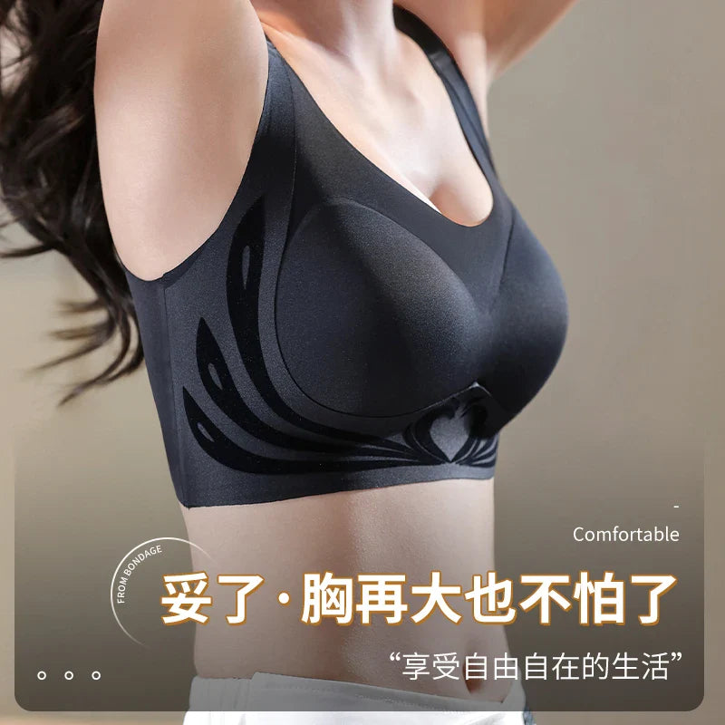Sexy Lifting Seamless Underwear Women's Small Breasts Gathering No Steel Ring Bh Upper Holder Breast Adjustable Ladies Bra M-6XL
