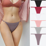 7Pcs Cotton Lace Panties Sexy G-String Women's Underwear Low Waist Comfortable Lingerie Briefs Adjustable Waist Thong Intimates
