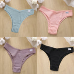 4Pcs/Set Cotton Panties Low Rise Briefs Women Underwear Bikini Ladies Sexy Underpants Female Intimates Girls Lingerie 2022 Hot
