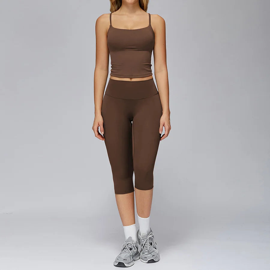New yoga set 2 pieces gym set Women Long Sleeve Sports Shirts Sports Bra Leggings Suit Fitness Running Workout Suits Tracksuit