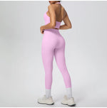 Yoga Clothing Set Women's High Waisted Leggings and Top 2 Piece Seamless Fitness Exercise Clothing Gym Sportswear Tracksuits