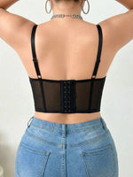 Women's Floral Embroidery Lace Push Up Bra With Underwire Longline Shaping Side Support Minimizer Comfortable Bra