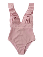 2023 Sexy Solid One Piece Swimsuit Women Push Up Lace Up Bandage Bodysuit Brazilian Deep V Neck Backless Bathing Suit Swimwear