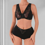 2pcs/Set Sexy Women Underwear Elegant Sexy Lingerie Sets No Pad 3/4 Cup Brassiere Breathable Women's Panties and Bras Outfits